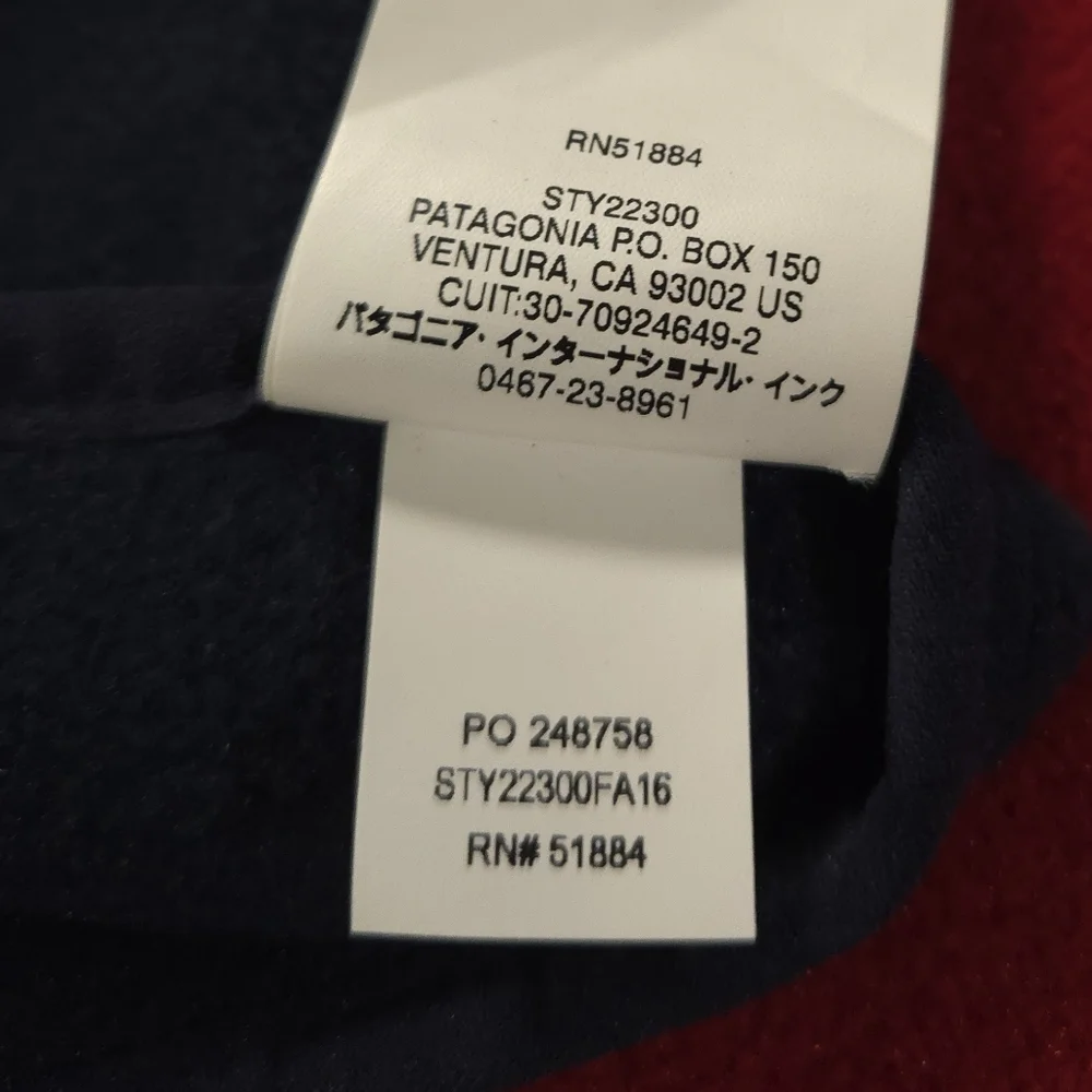Patagonia Synchilla‎ fleece Scarf Navy Blue And Red